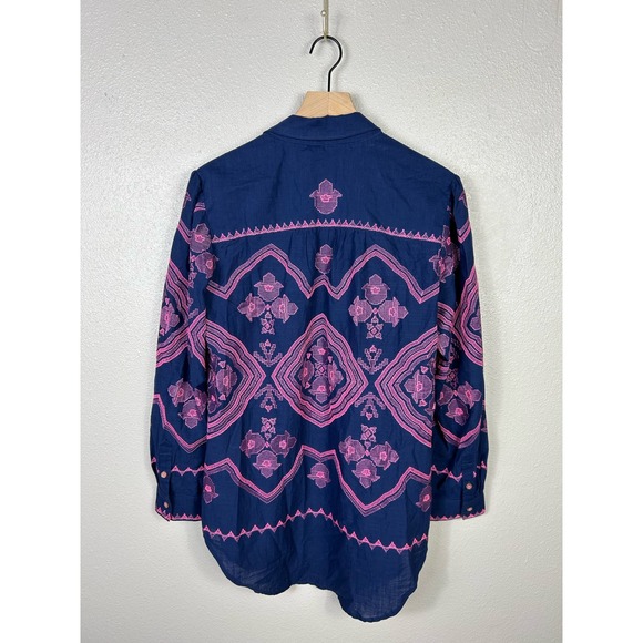 Anthropologie Embroidered Relaxed Button Down Shirt - Picture 11 of 11